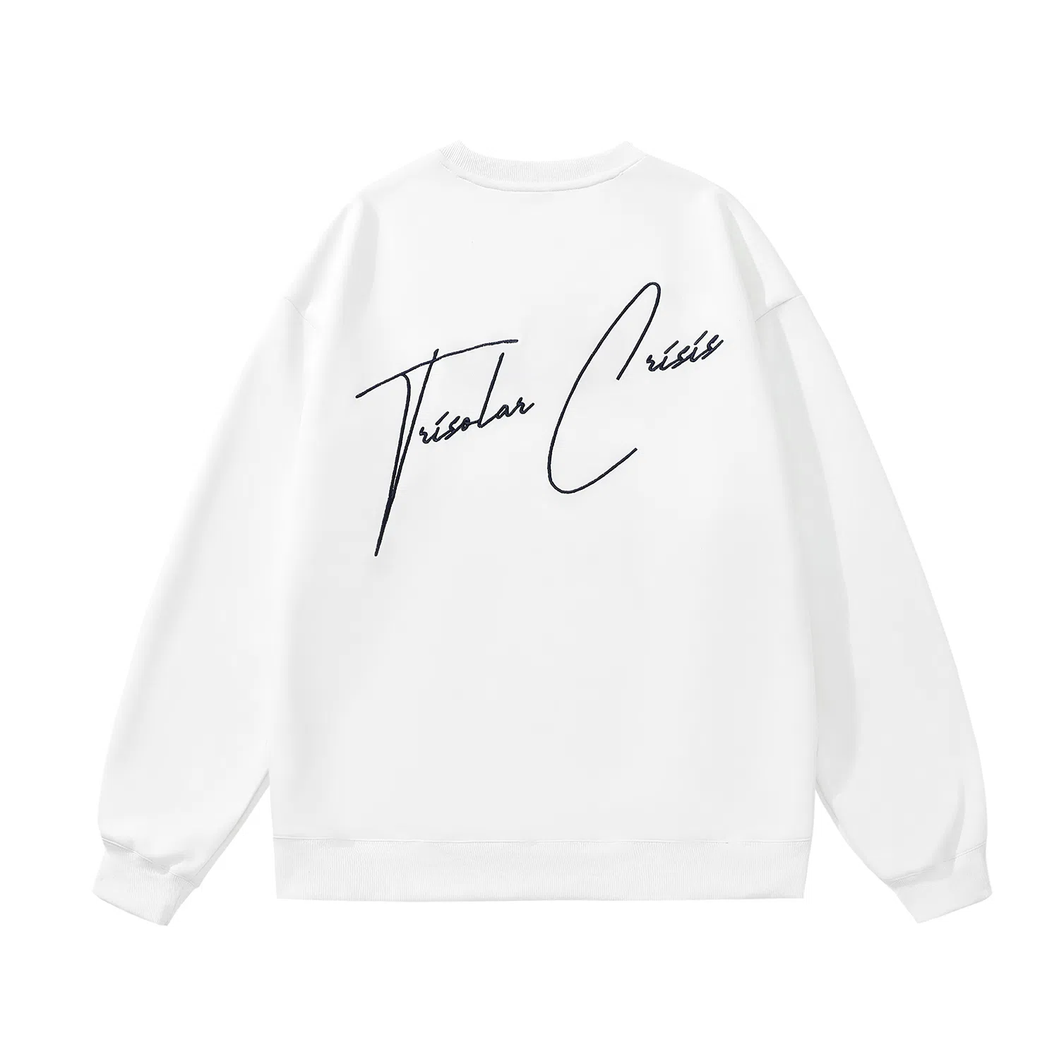 三体 水滴危机系列 简约字母绣花休闲宽松复古美式高街潮牌套头圆领百搭重磅基础款纯色学生多巴胺日常通勤卫衣 男女同款