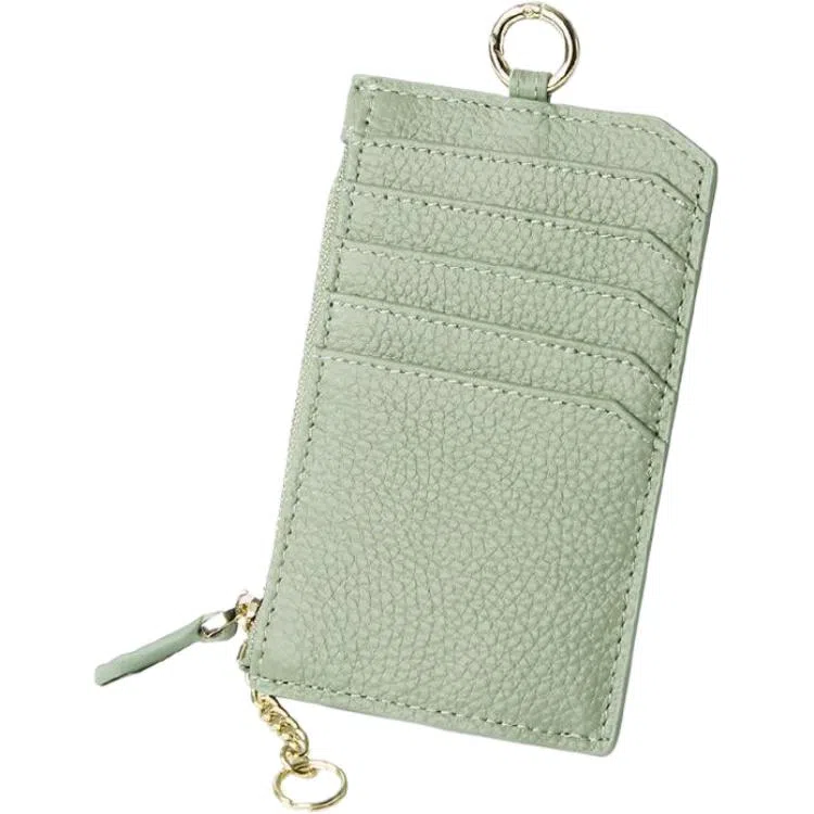 彤彤兔 多卡位超薄小巧 头层牛皮 零钱包 女款 黑色\蓝色\灰色\粉色\浅绿色\卡其色\日光白