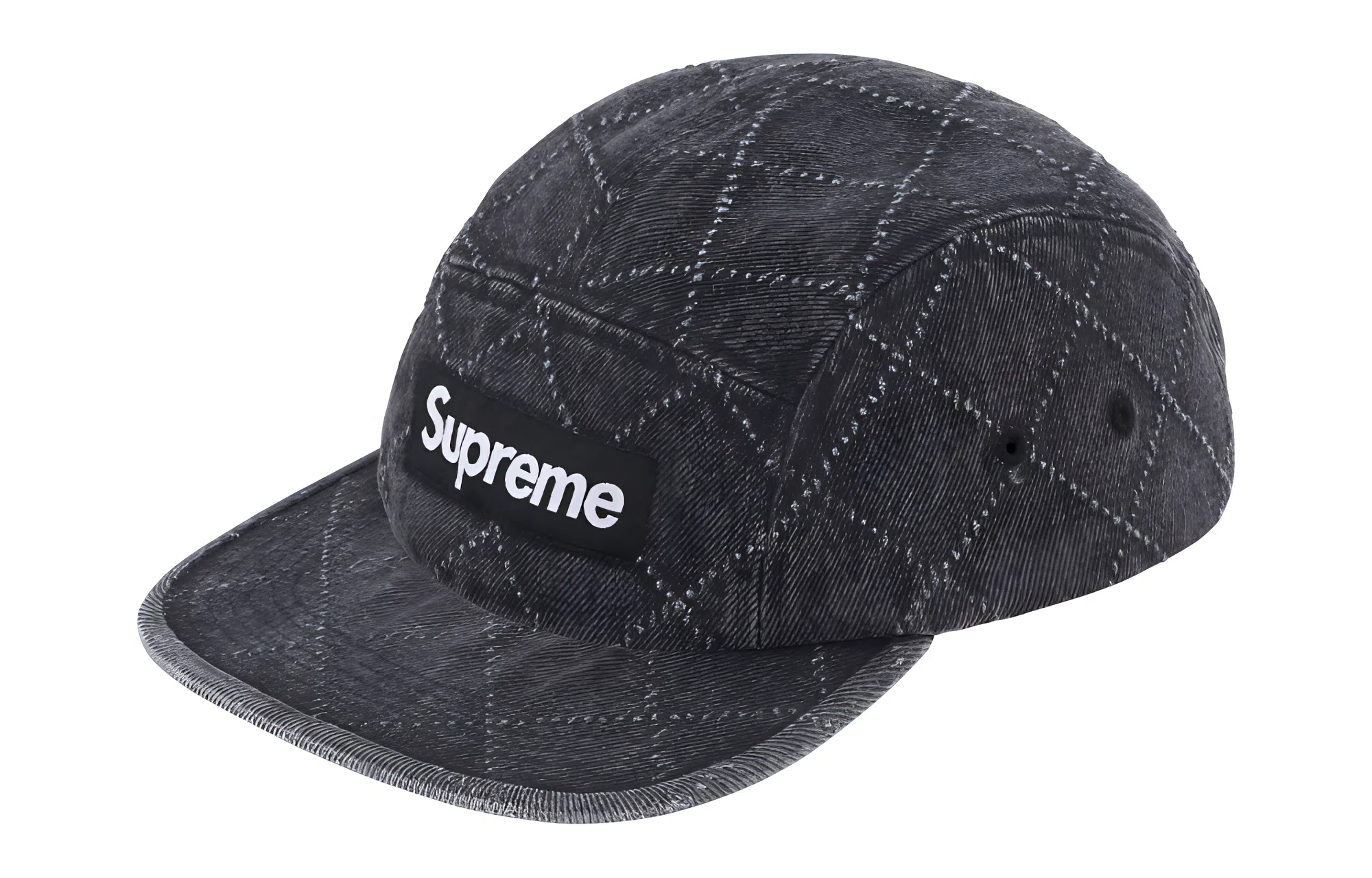 Supreme FW23 Punched Denim Camp Cap