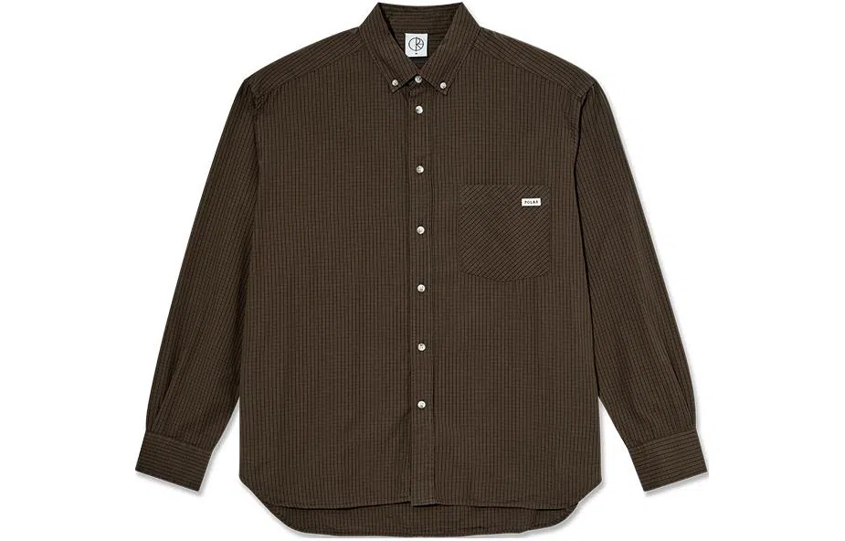 Polar Skate Co Ben LS Shirt Brown