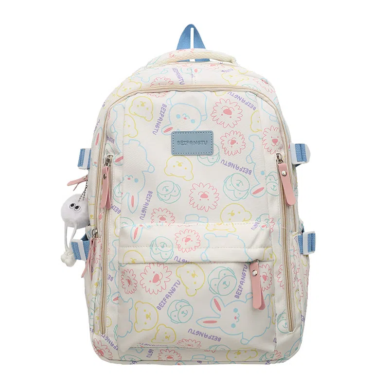 彤彤兔 多巴胺出游背包可爱卡通印花 尼龙 双肩包 女款 多色