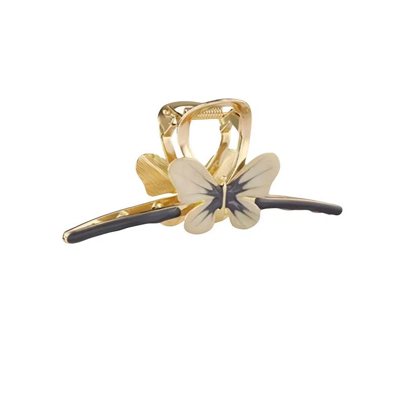 丹琴 优雅气质蝴蝶古风高级感夏天鲨鱼夹子发量多后脑勺 合金 发夹 女款