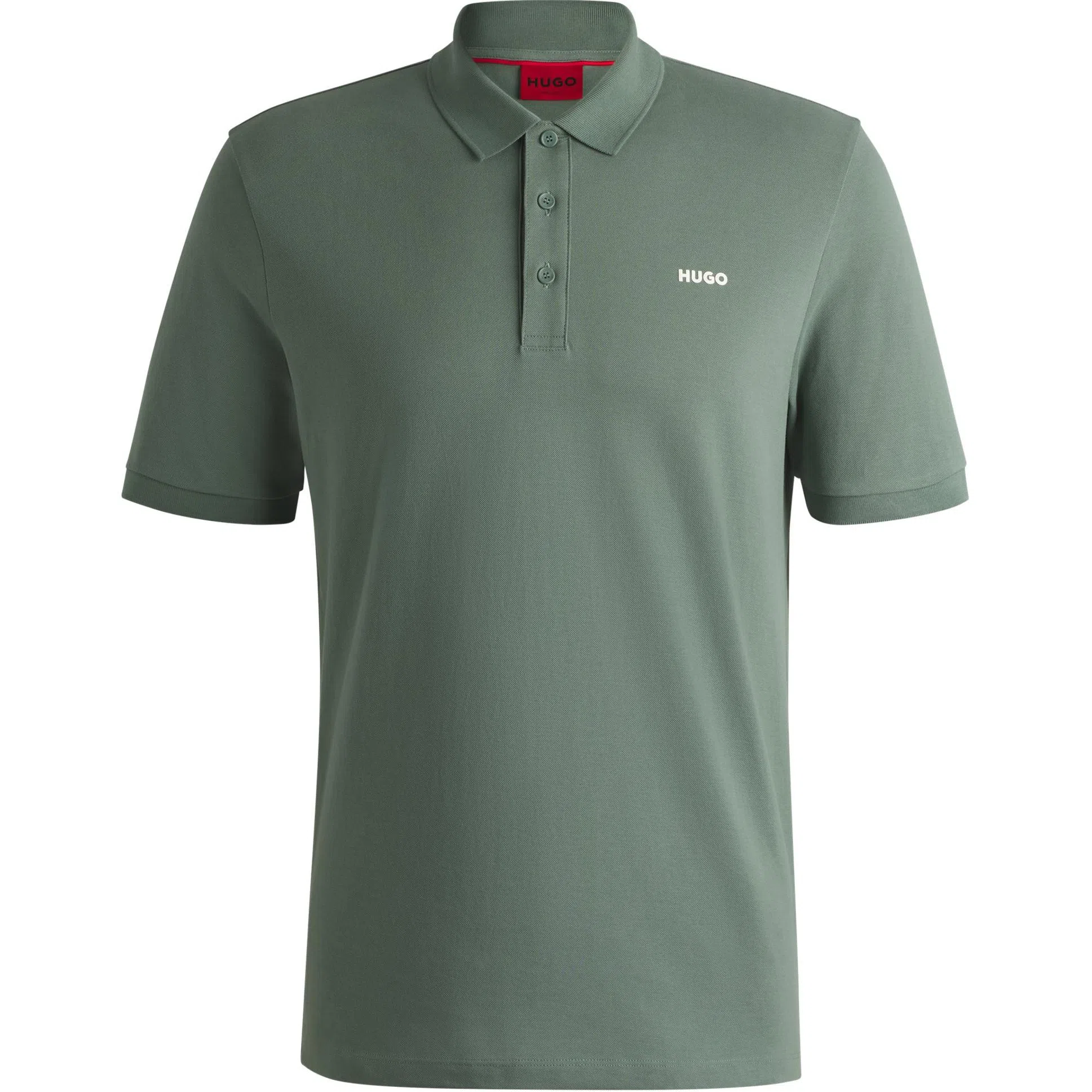 HUGO BOSS Logo Print Polo Shirt Light Green