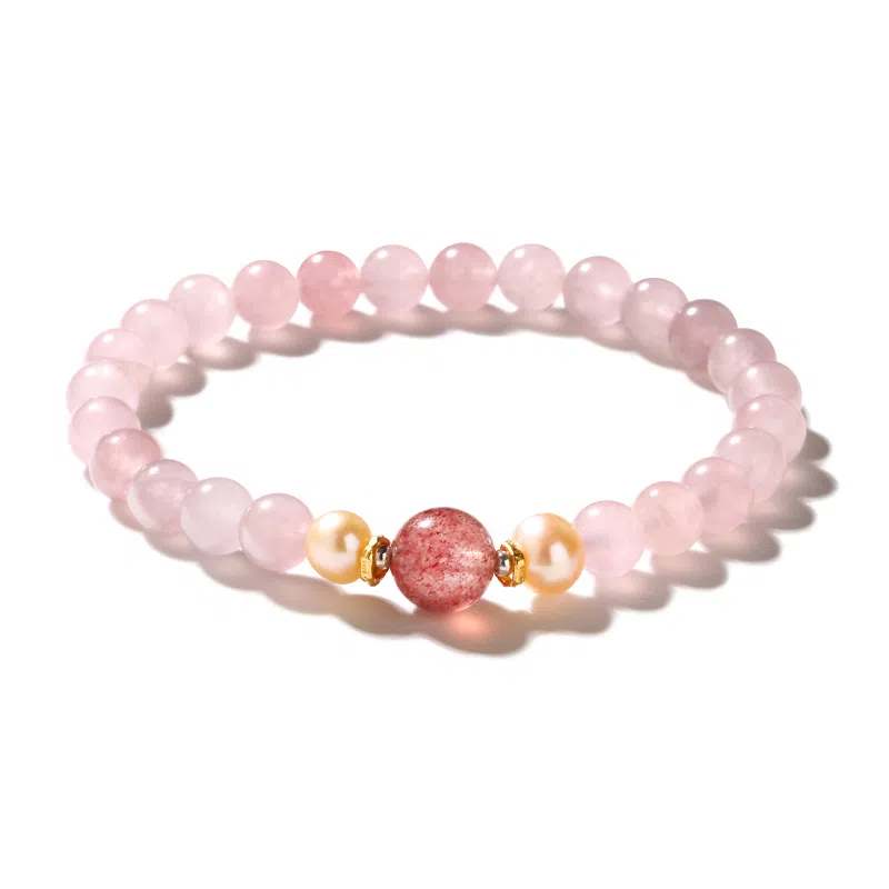 凤凰涅磐 颜语 粉水晶 手串 女款