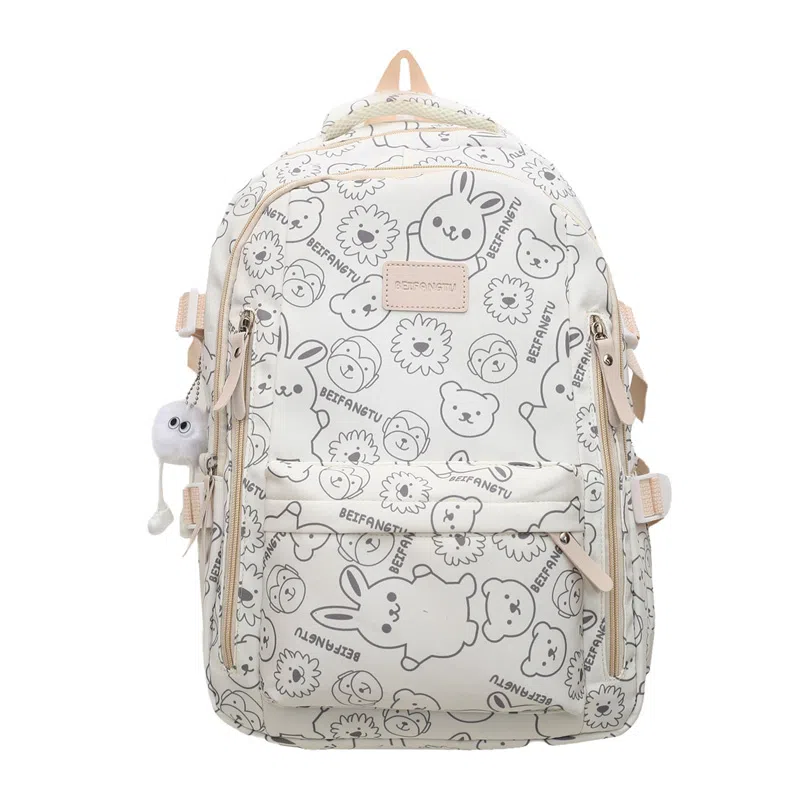 彤彤兔 多巴胺出游背包可爱卡通印花 尼龙 双肩包 女款 多色