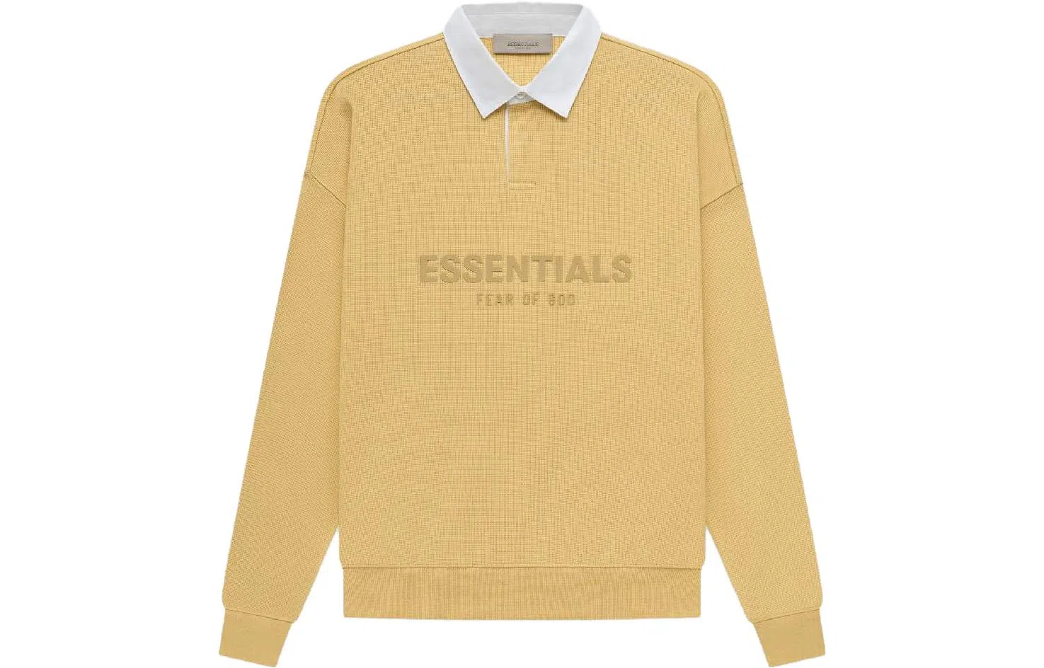 Fear of God Essentials Waffle Henley Rugby Light Tuscan