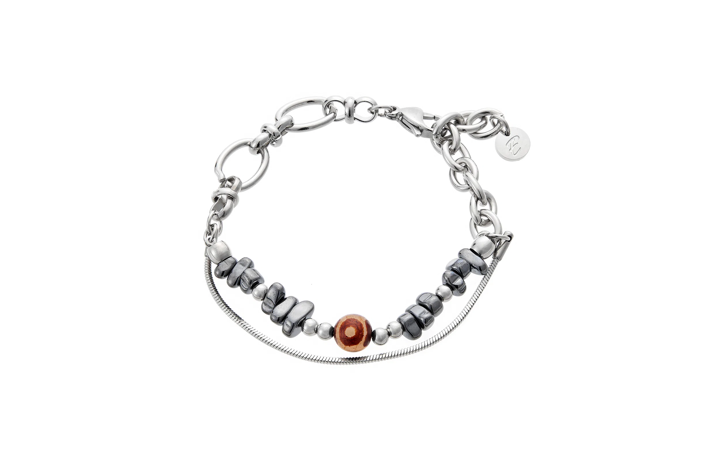 ENFANTIN Silver Double Chain Bracelet