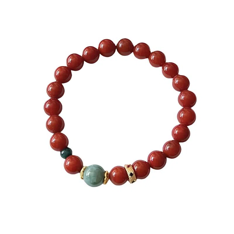 【福常在】 指尖瑰宝 招财纳福福运转运平安纳财纳福诸事顺利福牌古风国潮招财#好运天然 玛瑙 玉石手串 男女同款情侣款