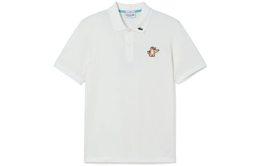 Lacoste SS23 Cartoon Print Polo White