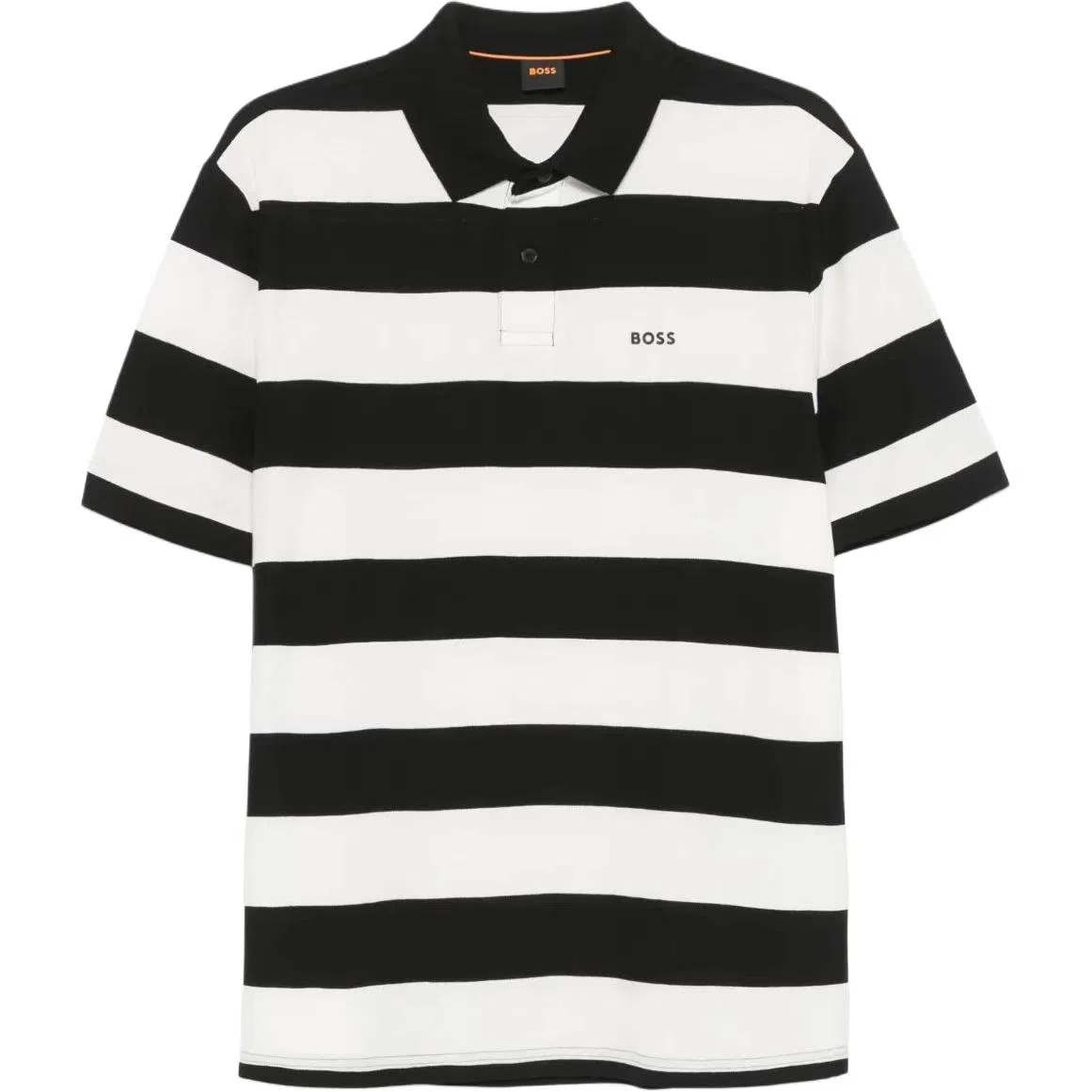 HUGO BOSS Relaxed-Fit Cotton-Piqu Polo Shirt With Horizontal Stripes LogoPolo
