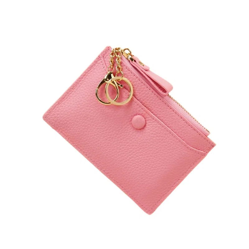 彤彤兔 卡位证件套轻薄 头层牛皮 零钱包 女款 黄色/灰色/橙色/粉色/枣红/黑色