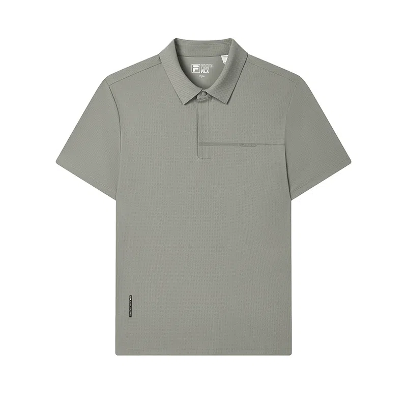 FILA White Series Polo Shirt Grey Brown
