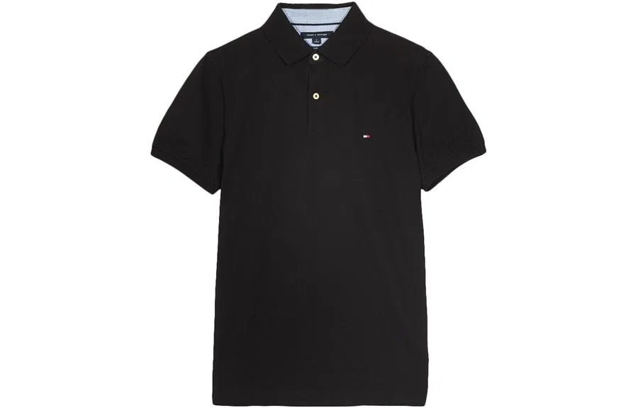 Tommy Hilfiger Logo Polo Black