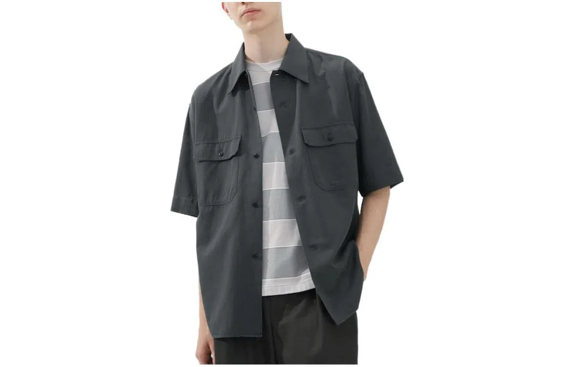 UNIQLO U Series Loose Pocket Shirt Gray