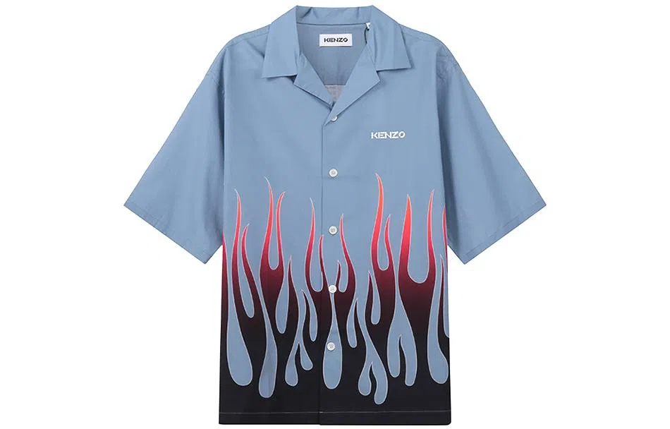 KENZO FW22 Flame Print Short Sleeve Shirt