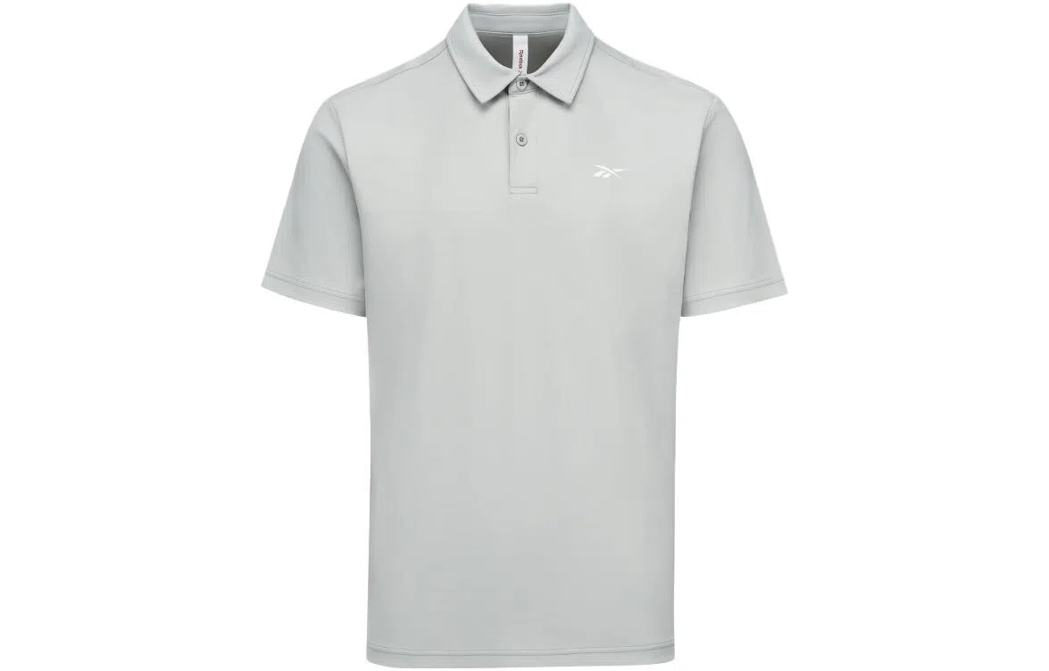 Reebok Logo Print Polo Grey