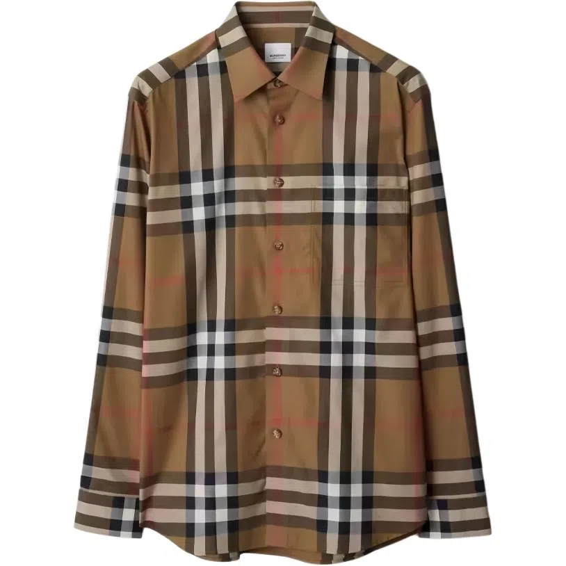 Burberry Check Shirt Brown