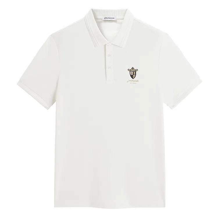 PEACEBIRD MEN Cool Embroidered Polo Shirt