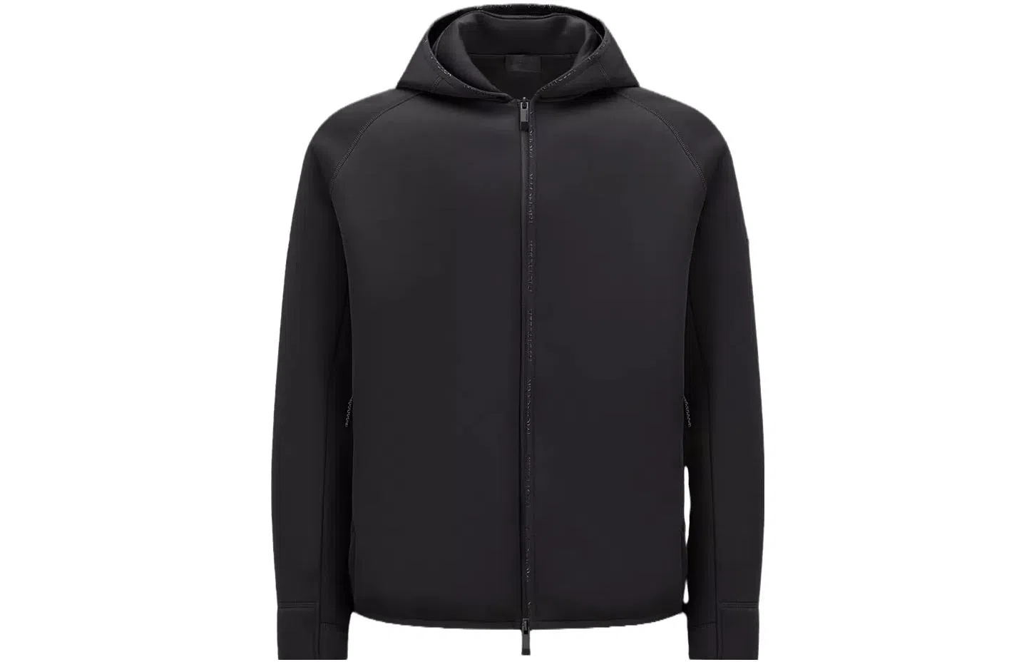 Moncler Neoprene Zip-Up Hoodie