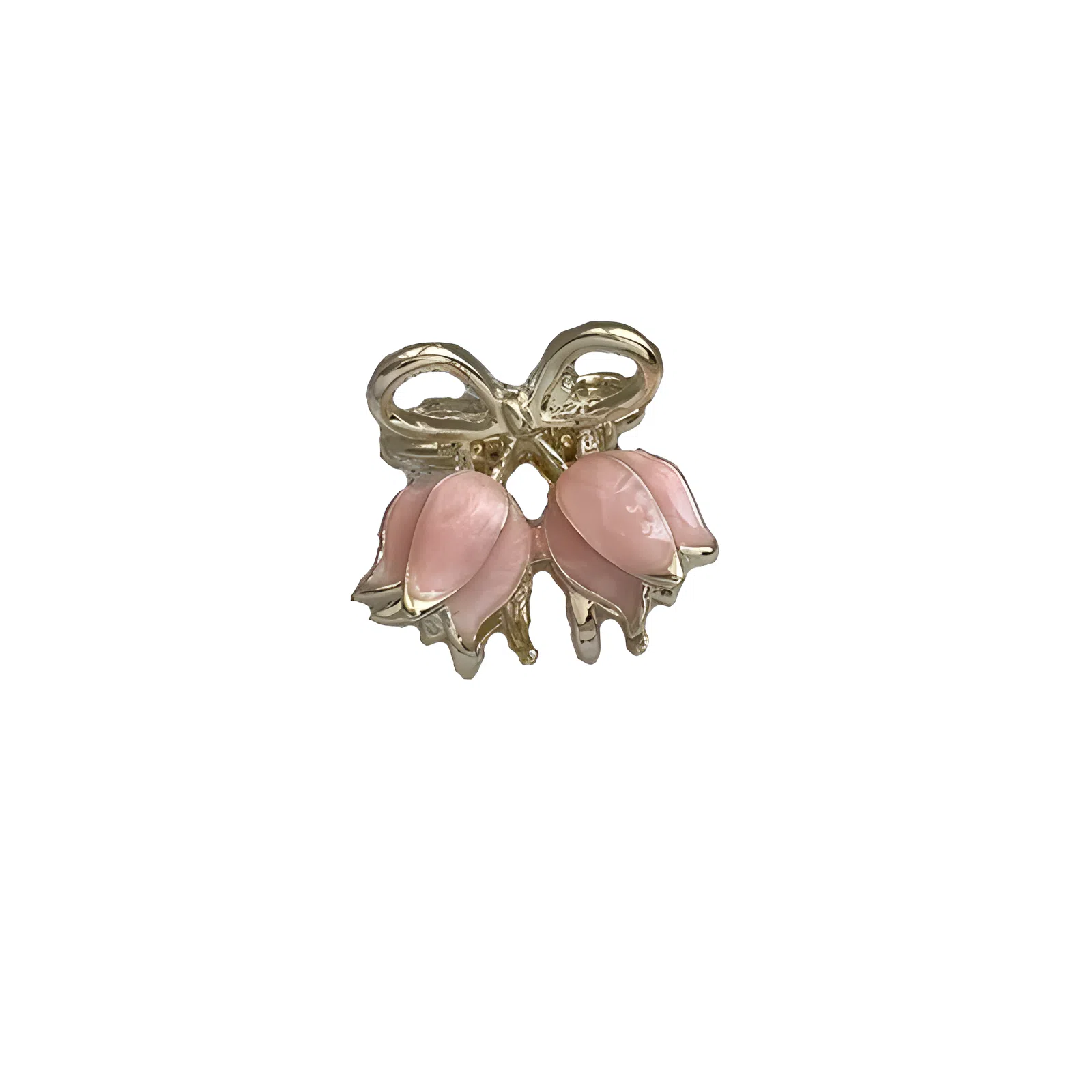 彤彤兔 春天甜美粉色铃兰花抓夹小号侧边刘海夹公主头网红鲨鱼夹气质 发夹 女款