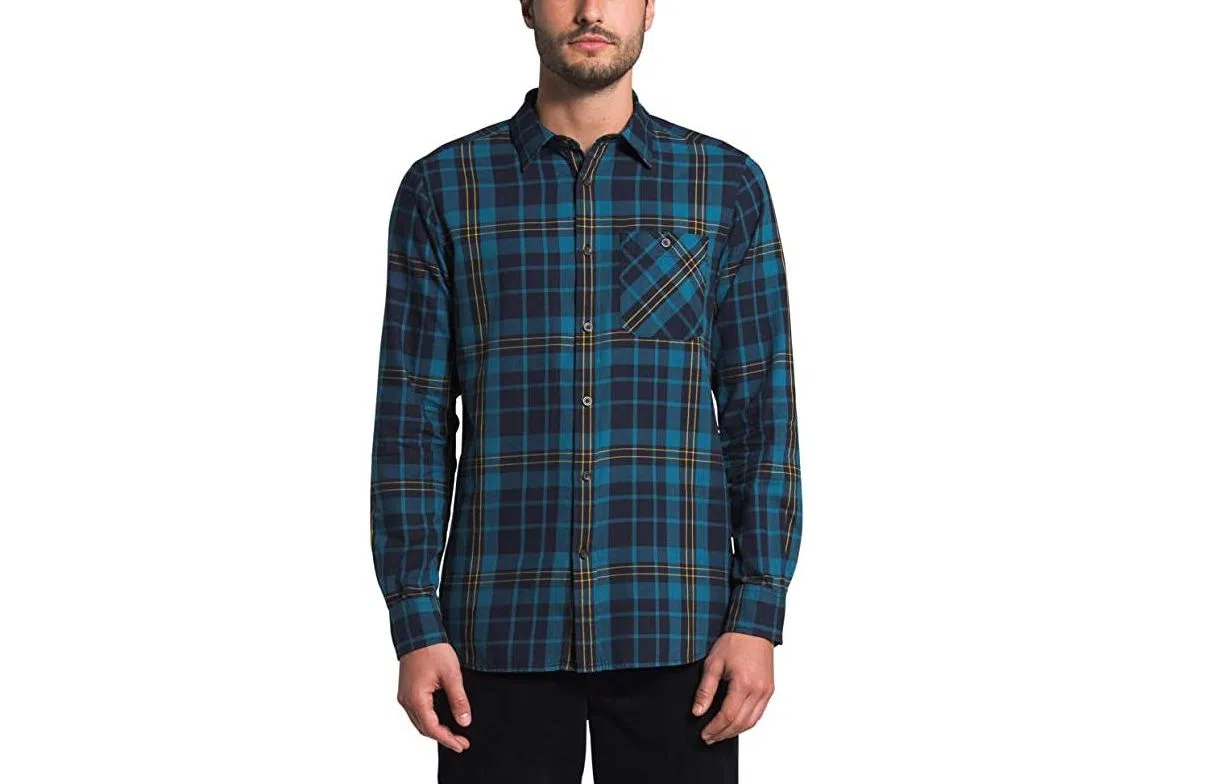 The North Face Colorblock Plaid Shirt Navy