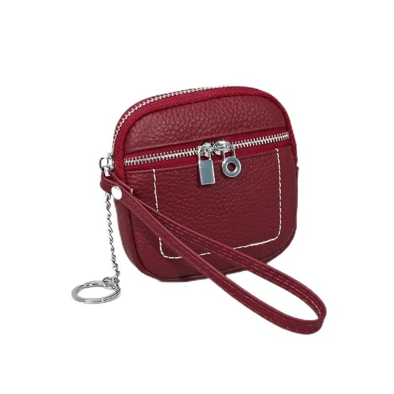 彤彤兔 简约纯色 头层牛皮 零钱包 女款 多色