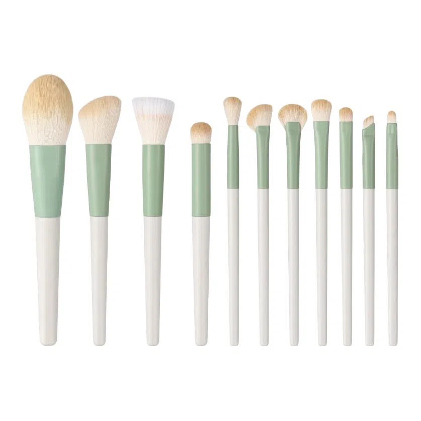 米甜兔  茉莉色化妆刷套装 柔软亲肤 十一件套