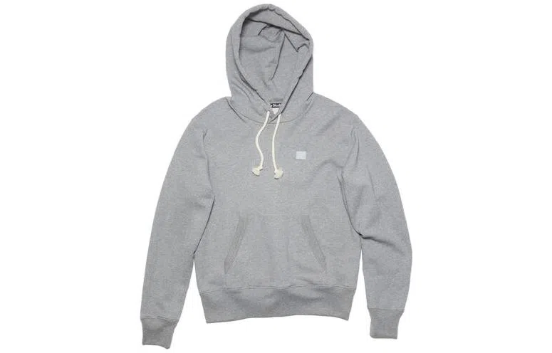 Acne Studios Drawstring Hoodie Light Grey