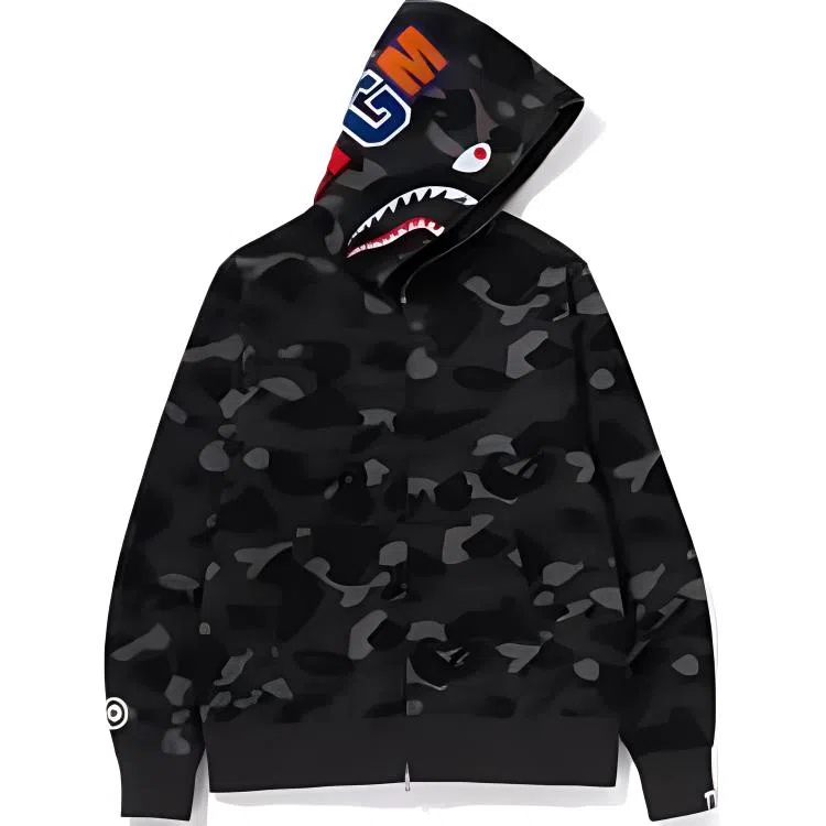 A BATHING APE Color Camo Shark Hoodie