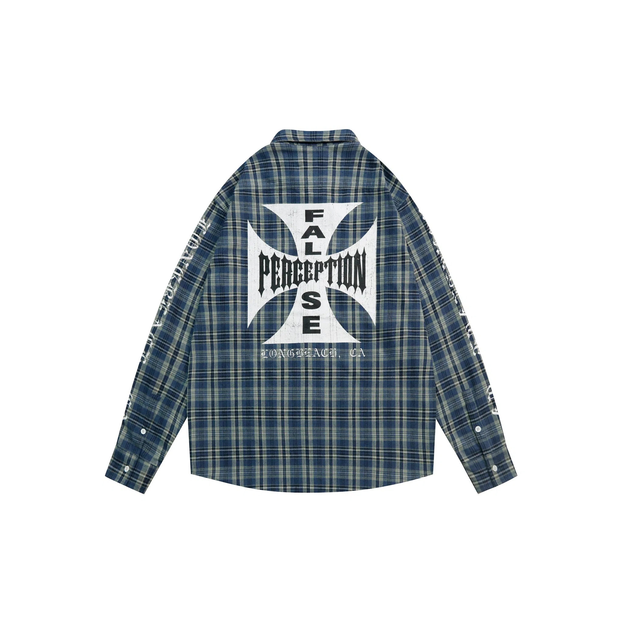 False Perception Cross Logo Long Sleeve Shirt