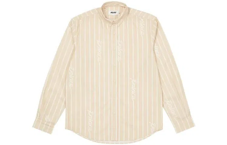 PALACE FW22 Hand Stripe Shirt Tan