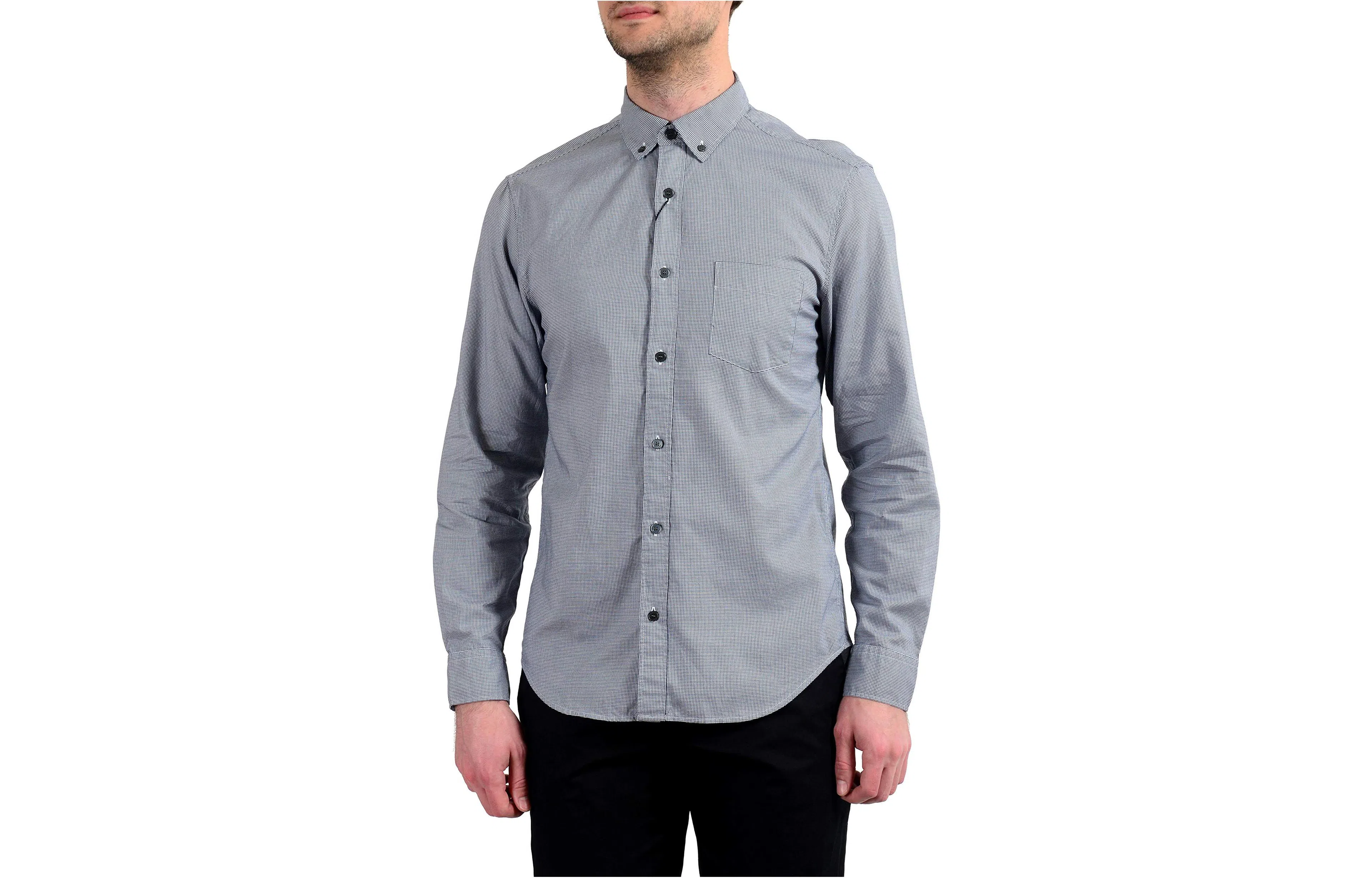 Burberry Houndstooth Shirt Light Blue