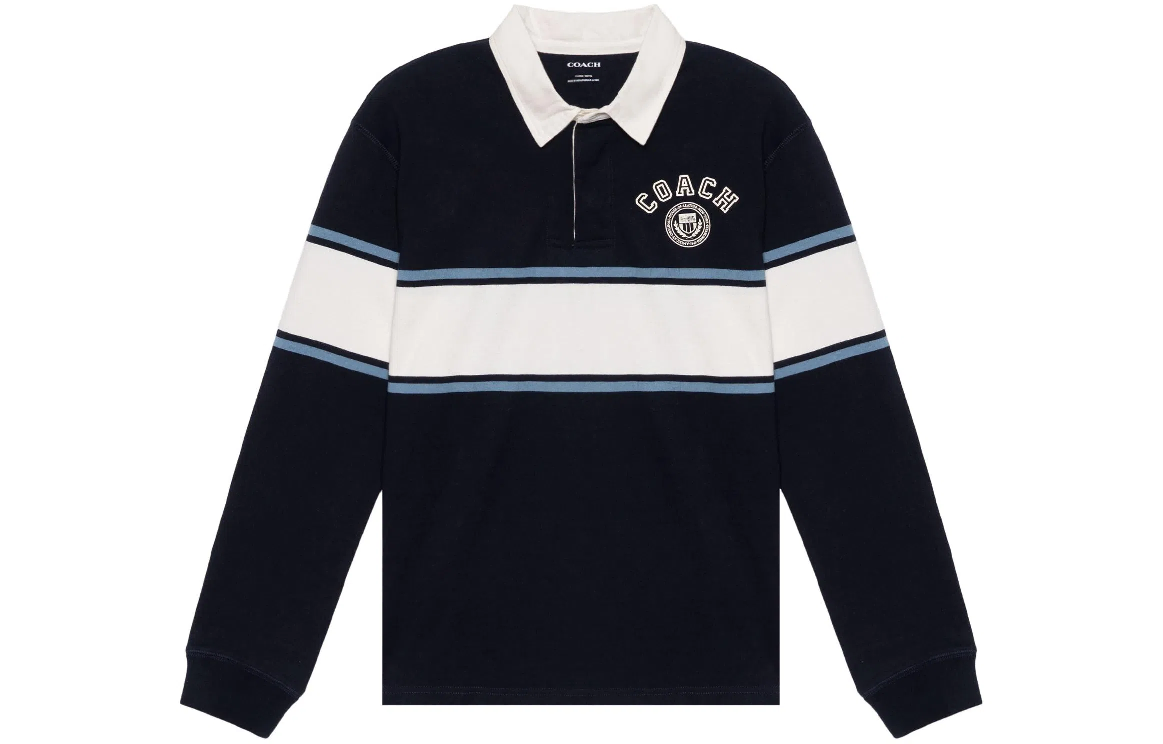 COACH Striped Detail Pullover Polo