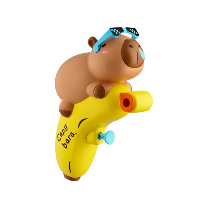 咕轹 夏日卡皮巴拉戏水水枪卡通按压式呲水户外打水仗 枪型玩具