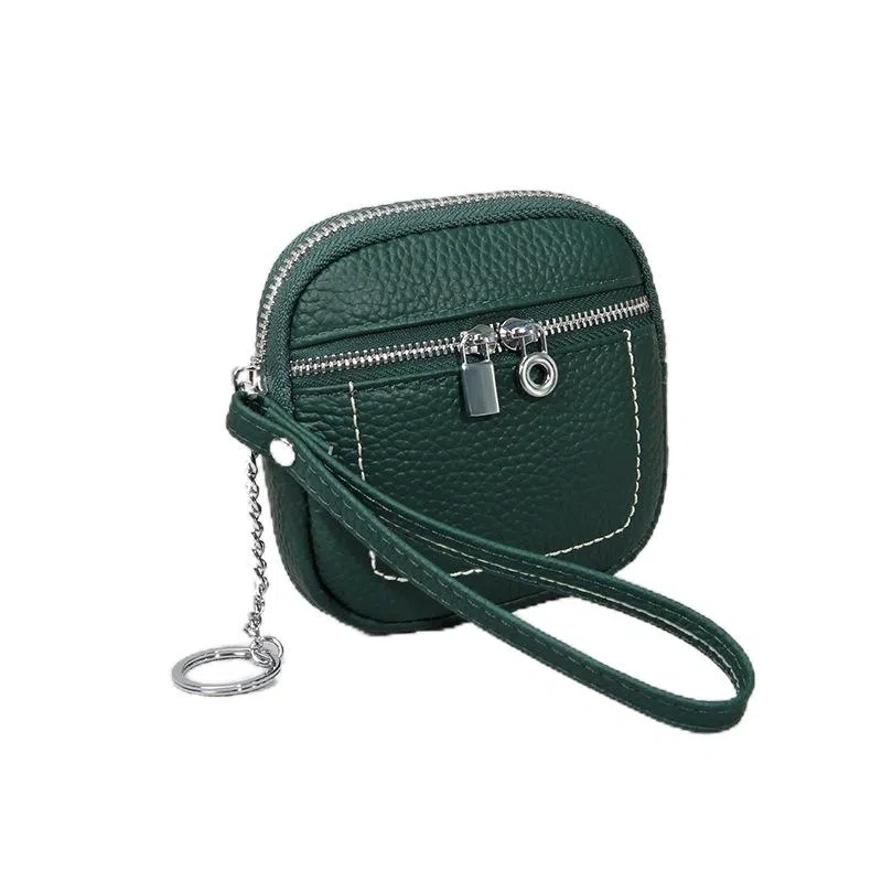 彤彤兔 简约纯色 头层牛皮 零钱包 女款 多色