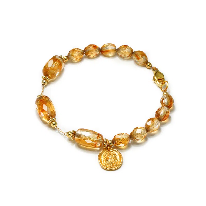 凤凰涅磐 净明 黄水晶 手串 女款