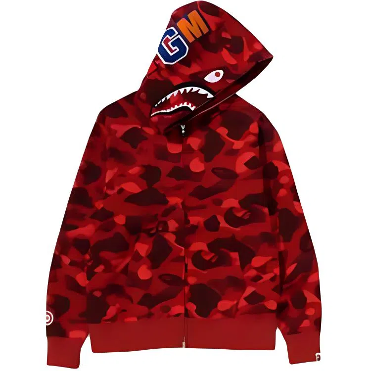 A BATHING APE Color Camo Shark Hoodie