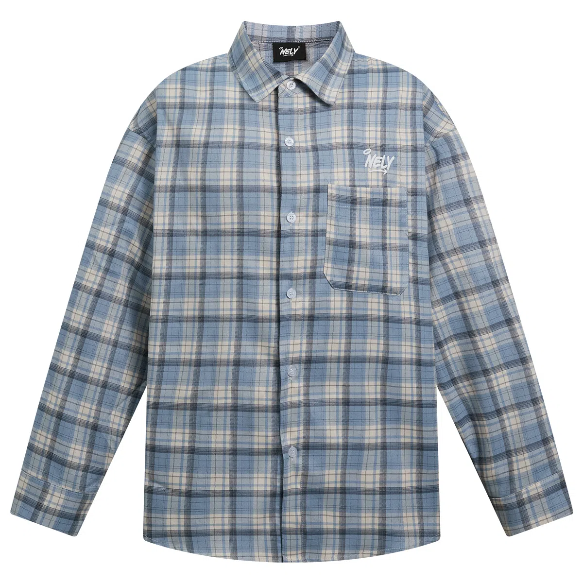 NELY Retro Plaid Shirt Jacket