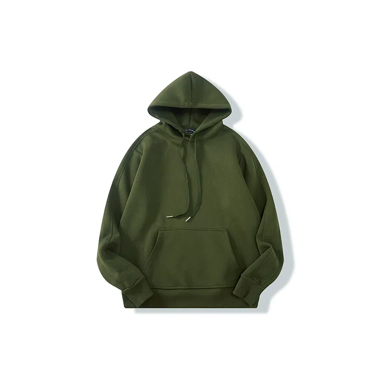 我是大卫 高级感运动宽松休闲百搭连帽落肩卫衣 男女同款 军绿色