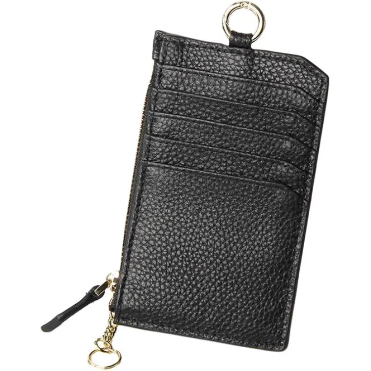 彤彤兔 多卡位超薄小巧 头层牛皮 零钱包 女款 黑色\蓝色\灰色\粉色\浅绿色\卡其色\日光白