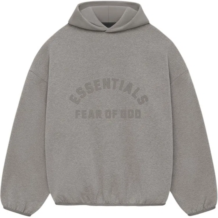 Fear of God Essentials SS24 Nylon Fleece Hoodie Heather Grey Heather Grey