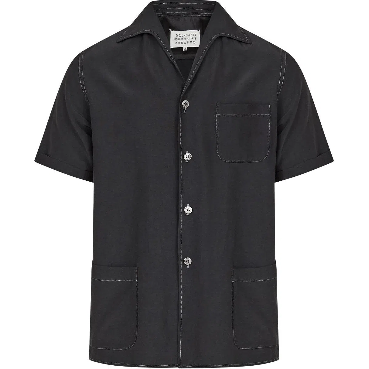 Maison Margiela SS25 Decorative Stitch Shirt Black