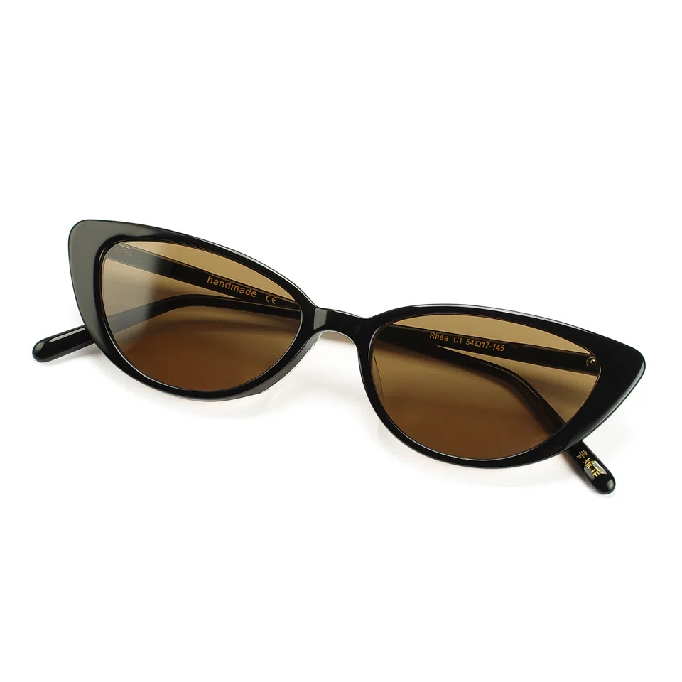 青雉作 好莱坞女王范复古玳瑁色 小框欧美度假风偏光驾驶 轻量化倒三角细框 醋酸板材 猫眼 太阳眼镜 女款