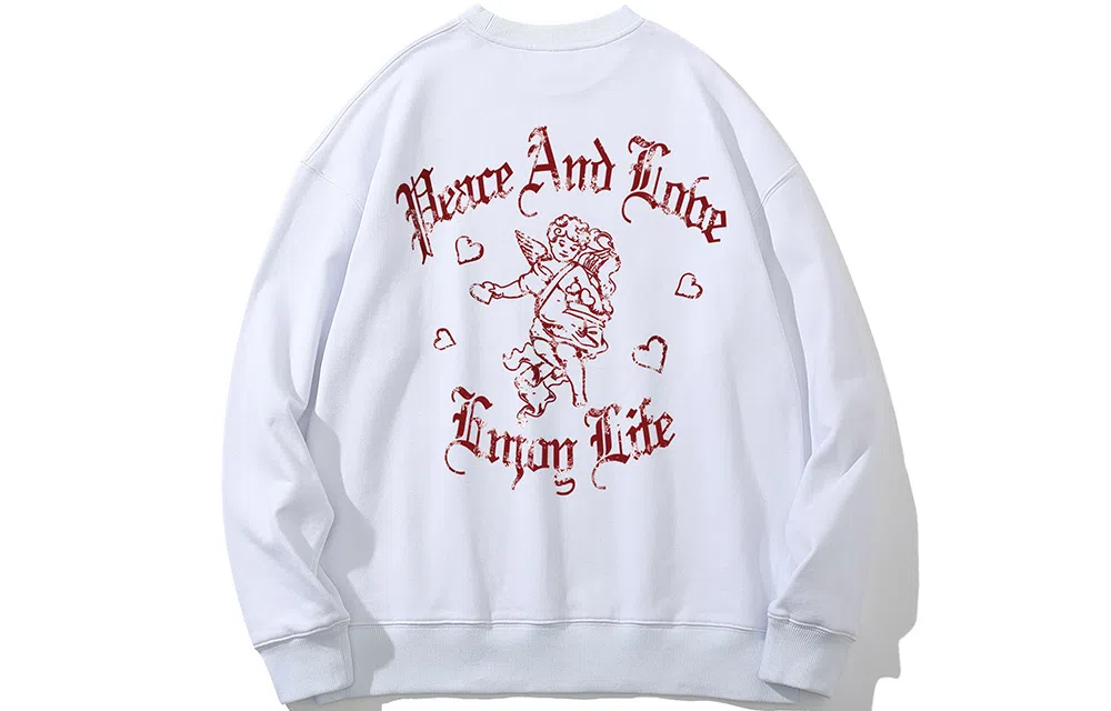 Huzzah Cupid Letter Print Sweatshirt
