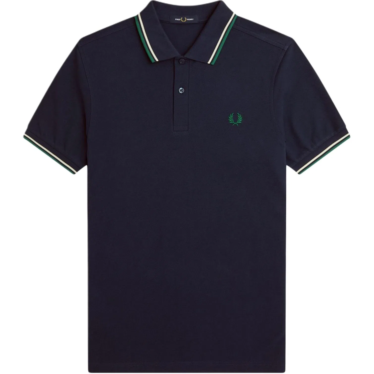 Fred Perry Slim Fit Embroidered Polo Shirt Blue