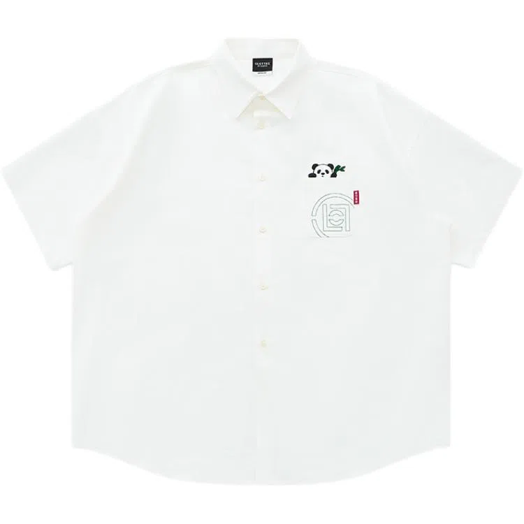 CLOT Panda Pocket Polo Shirt White