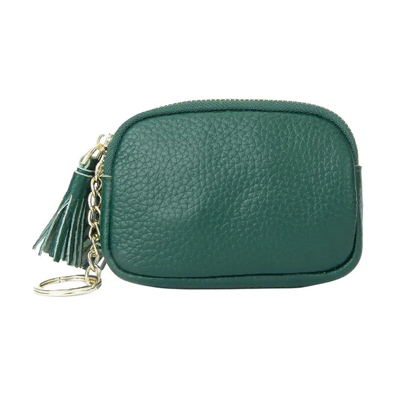 彤彤兔 双拉链钥匙环硬币收纳包 牛皮 零钱包 迷你 女款 多色