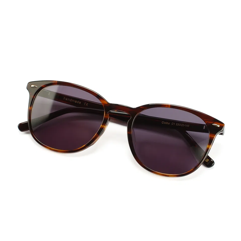 青雉作 日式经典 中性方框复古墨镜 偏光镜片防紫外线 开车驾驶镜 宽脸不夹脸 方形 太阳眼镜 男女同款情侣款 玳瑁色 千岁绿