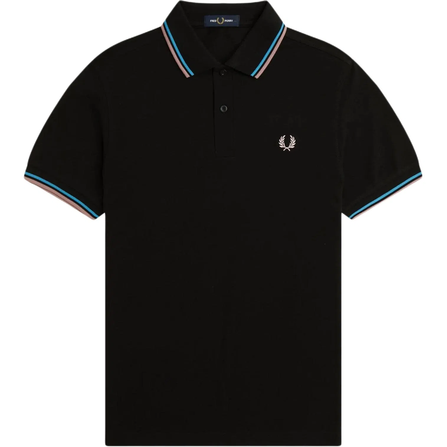 Fred Perry Striped Polo Shirt Black