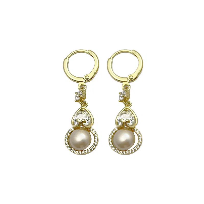 双生恋 【福禄】葫芦小众设计感百搭时尚精致日常通勤约会轻奢高级感 铜 耳环 女款